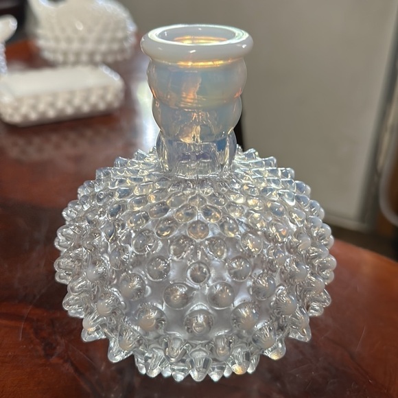 Fenton Other - FENTON art glass french opalescent hobnail jug wrisley bottle 1950's